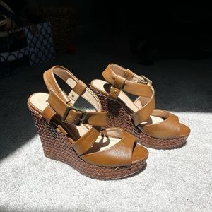 Brown summer wedge